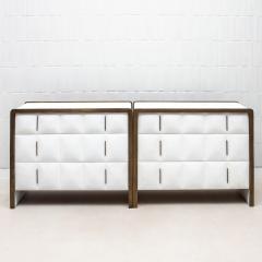  R Y Augousti Quilted Chest of Drawers in Shagreen with Brass Details by R Y Augousti - 4210747