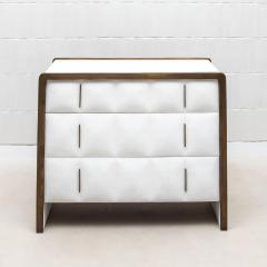  R Y Augousti Quilted Chest of Drawers in Shagreen with Brass Details by R Y Augousti - 4210749