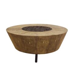  R Y Augousti R Y Augousti Coffee Table in Shagreen and Bronze 2010 Signed  - 2421423