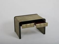  R Y Augousti R Y Augousti pair side cabinets or nightstands in green shagreen - 4128418