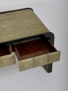  R Y Augousti R Y Augousti pair side cabinets or nightstands in green shagreen - 4128420