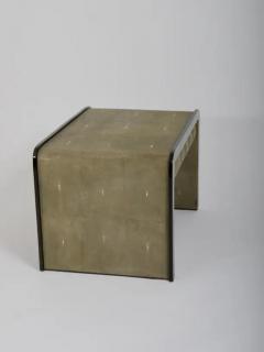  R Y Augousti R Y Augousti pair side cabinets or nightstands in green shagreen - 4128421
