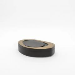  R Y Augousti Set of 2 Boxes in Black Oak with Bronze Patina Brass by R Y Augousti - 3869603