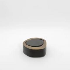  R Y Augousti Set of 2 Boxes in Black Oak with Bronze Patina Brass by R Y Augousti - 3869608