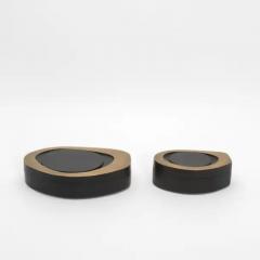  R Y Augousti Set of 2 Boxes in Black Oak with Bronze Patina Brass by R Y Augousti - 3869678