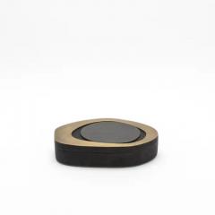  R Y Augousti Set of 2 Boxes in Black Shagreen with Pen Shell and Brass Details by R Y Augoust - 3869688