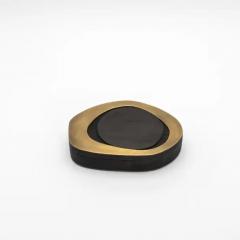  R Y Augousti Set of 2 Boxes in Black Shagreen with Pen Shell and Brass Details by R Y Augoust - 3869734