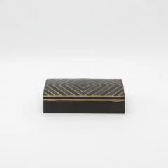  R Y Augousti Set of 3 Boxes in Black Oak with Brass Details by R Y Augousti - 3869609