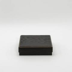  R Y Augousti Set of 3 Boxes in Black Oak with Brass Frame by R Y Augousti - 3844601