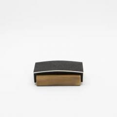  R Y Augousti Set of 3 Boxes in Black Shagreen and Bronze Patina Brass by R Y Augousti - 3844739