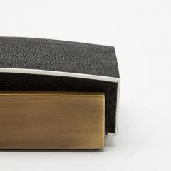  R Y Augousti Set of 3 Boxes in Black Shagreen and Bronze Patina Brass by R Y Augousti - 3844831