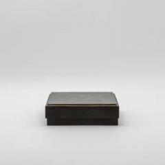  R Y Augousti Set of 3 Boxes in Black Shagreen and Quartz with Brass Frame by R Y Augousti - 3844727