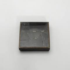  R Y Augousti Set of 3 Boxes in Black Shagreen and Quartz with Brass Frame by R Y Augousti - 3844744
