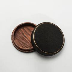  R Y Augousti Set of 3 Boxes in Black Shagreen with Brass Frame by R Y Augousti - 3844650
