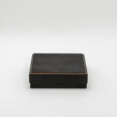  R Y Augousti Set of 3 Boxes in Black Shagreen with Brass Frame by R Y Augousti - 3844709