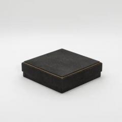  R Y Augousti Set of 3 Boxes in Black Shagreen with Brass Frame by R Y Augousti - 3844712