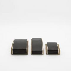  R Y Augousti Set of 3 Boxes in Pen Shell and Bronze Patina Brass by R Y Augousti - 3844610