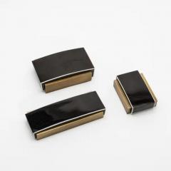  R Y Augousti Set of 3 Boxes in Pen Shell and Bronze Patina Brass by R Y Augousti - 3844615