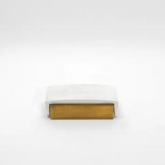  R Y Augousti Set of 3 Boxes in White Shagreen and Bronze Patina Brass by R Y Augousti - 3844745
