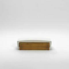  R Y Augousti Set of 3 Boxes in White Shagreen and Bronze Patina Brass by R Y Augousti - 3844798