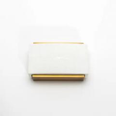  R Y Augousti Set of 3 Boxes in White Shagreen and Bronze Patina Brass by R Y Augousti - 3844840