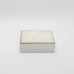  R Y Augousti Set of 3 Boxes in White Shagreen and Quartz with Brass Frame by R Y Augousti - 3844619