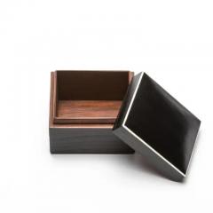  R Y Augousti Set of 3 Curved Top Boxes in Black Oak by R Y Augousti - 3844841