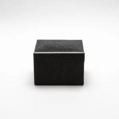  R Y Augousti Set of 3 Curved Top Boxes in Black Shagreen by R Y Augousti - 3844802