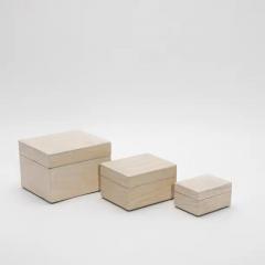  R Y Augousti Set of 3 Curved Top Boxes in White Oak by R Y Augousti - 3844829