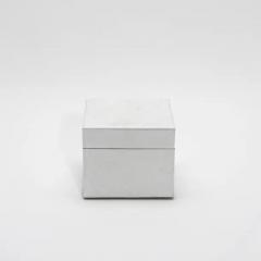  R Y Augousti Set of 3 Curved Top Boxes in White Shagreen by R Y Augousti - 3844811