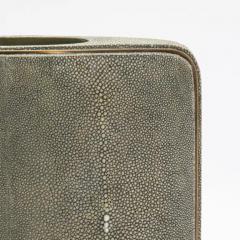  R Y Augousti Shagreen Vase with Brass Details by R Y Augousti - 3876823