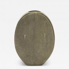  R Y Augousti Shagreen Vase with Brass Details by R Y Augousti - 3884681