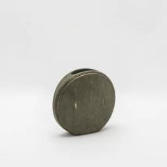  R Y Augousti Shagreen Vase with Brass Details by R Y Augousti - 3876840