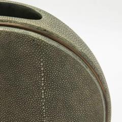  R Y Augousti Shagreen Vase with Brass Details by R Y Augousti - 3876847