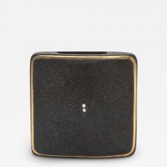  R Y Augousti Shagreen Vase with Brass Details by R Y Augousti - 3884684