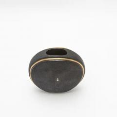  R Y Augousti Shagreen Vase with Brass Details by R Y Augousti - 3879522