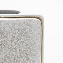 R Y Augousti Shagreen Vase with Brass Details by R Y Augousti - 4237296