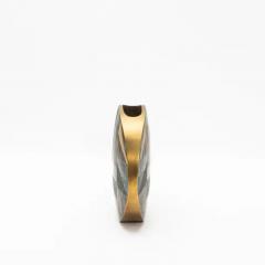  R Y Augousti Shagreen Vase with Tiger Eye Shell and Brass Details by R Y Augousti - 3876663