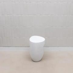  R Y Augousti Stool in White Shagreen with Bronze Patina Brass by R Y Augousti - 3847319
