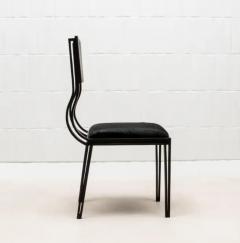  R Y Augousti Upholstered Hide Chair in Black Oak by R Y Augousti - 3848483