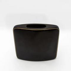  R Y Augousti Vase in Black Shell with Brass Details by R Y Augousti - 3869574