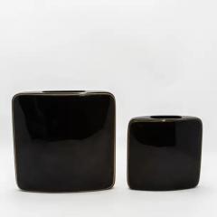  R Y Augousti Vase in Black Shell with Brass Details by R Y Augousti - 3869587