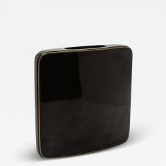  R Y Augousti Vase in Black Shell with Brass Details by R Y Augousti - 3878797