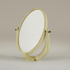 R Y Augousti Vintage cream parchment table mirror by R Y Augousti - 4239549