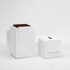  R Y Augousti Waste Bin White Shagreen by R Y Augousti - 4210664