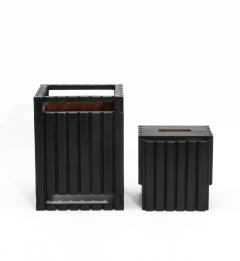  R Y Augousti Waste Bin in Black Oak Detail by R Y Augousti - 4210632
