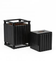  R Y Augousti Waste Bin in Black Oak Detail by R Y Augousti - 4210634