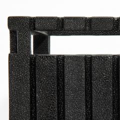  R Y Augousti Waste Bin in Black Shagreen Detail by R Y Augousti - 4210648