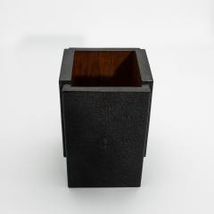  R Y Augousti Waste Bin in Black Shagreen by R Y Augousti - 4210676