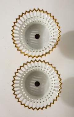  R rstrand Pair of Swedish Porcelain Corbeille Vases - 1785780
